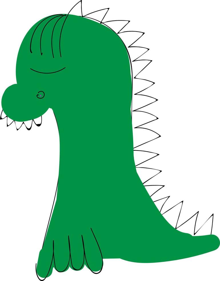 un pequeño dragón, vector o ilustración de color.
