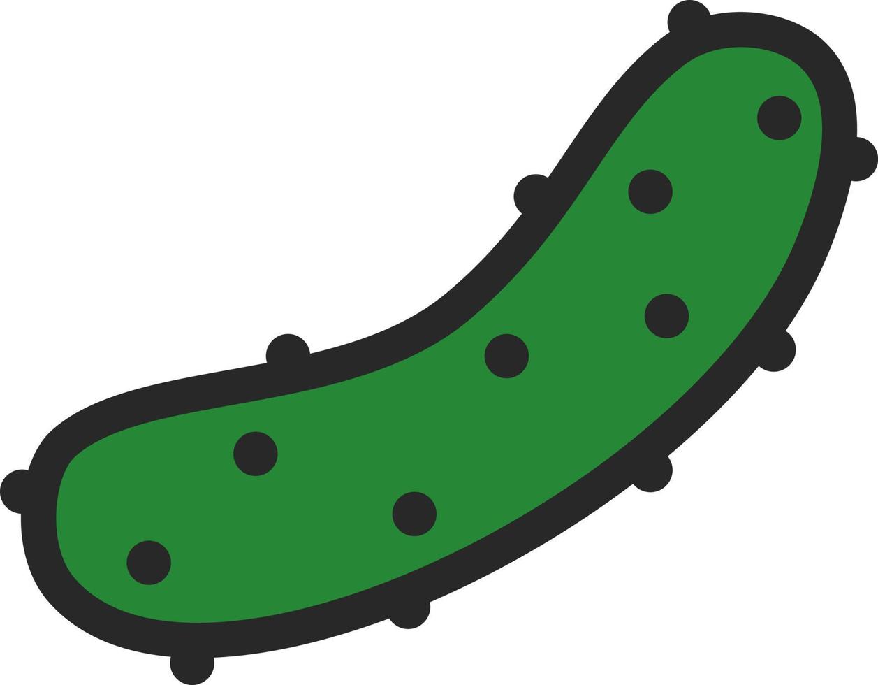 Green cucumber, illustration, on a white background. vector