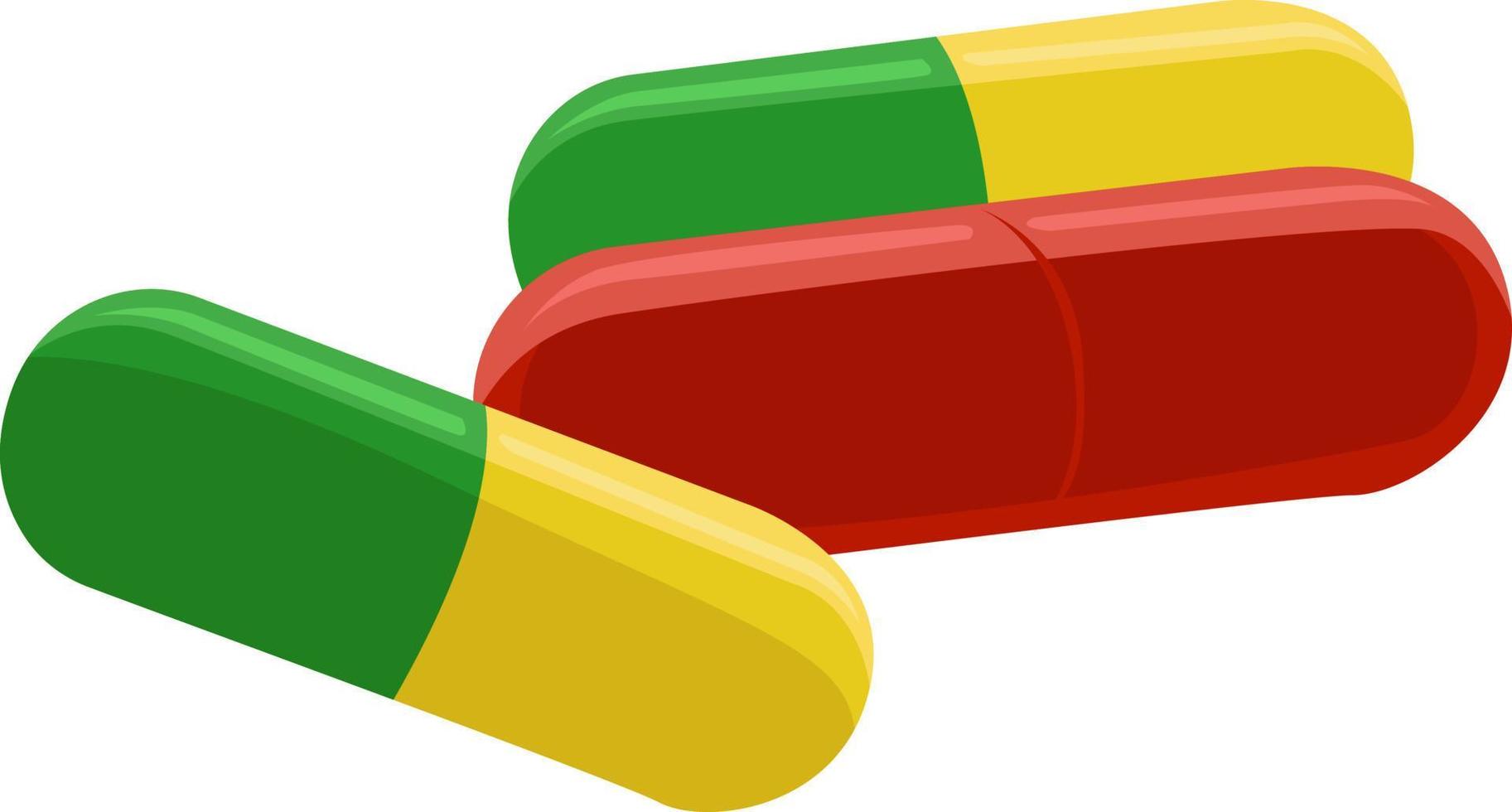 Medical capsule , illustration, vector on white background