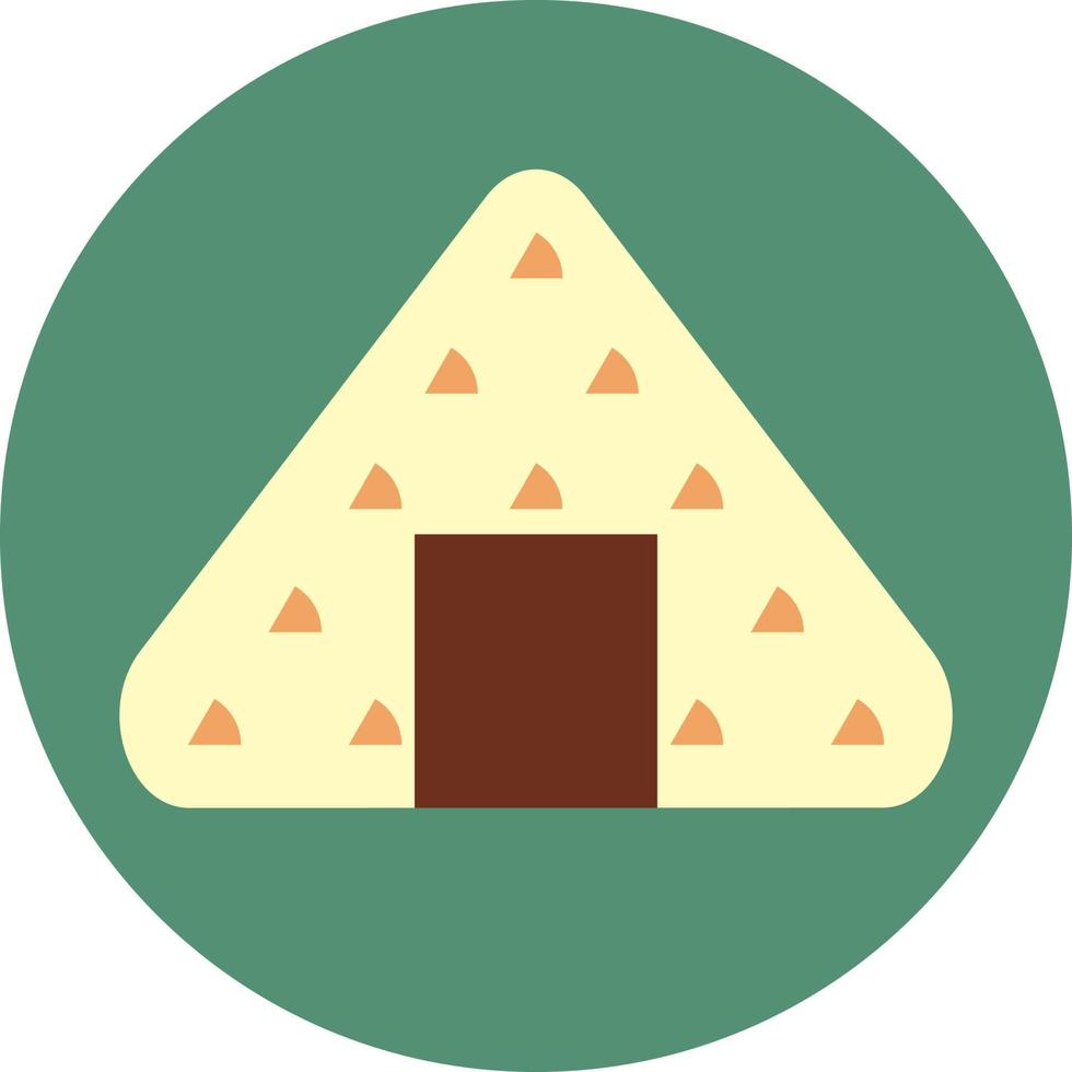 Japanese onigiri, illustration, vector on a white background.
