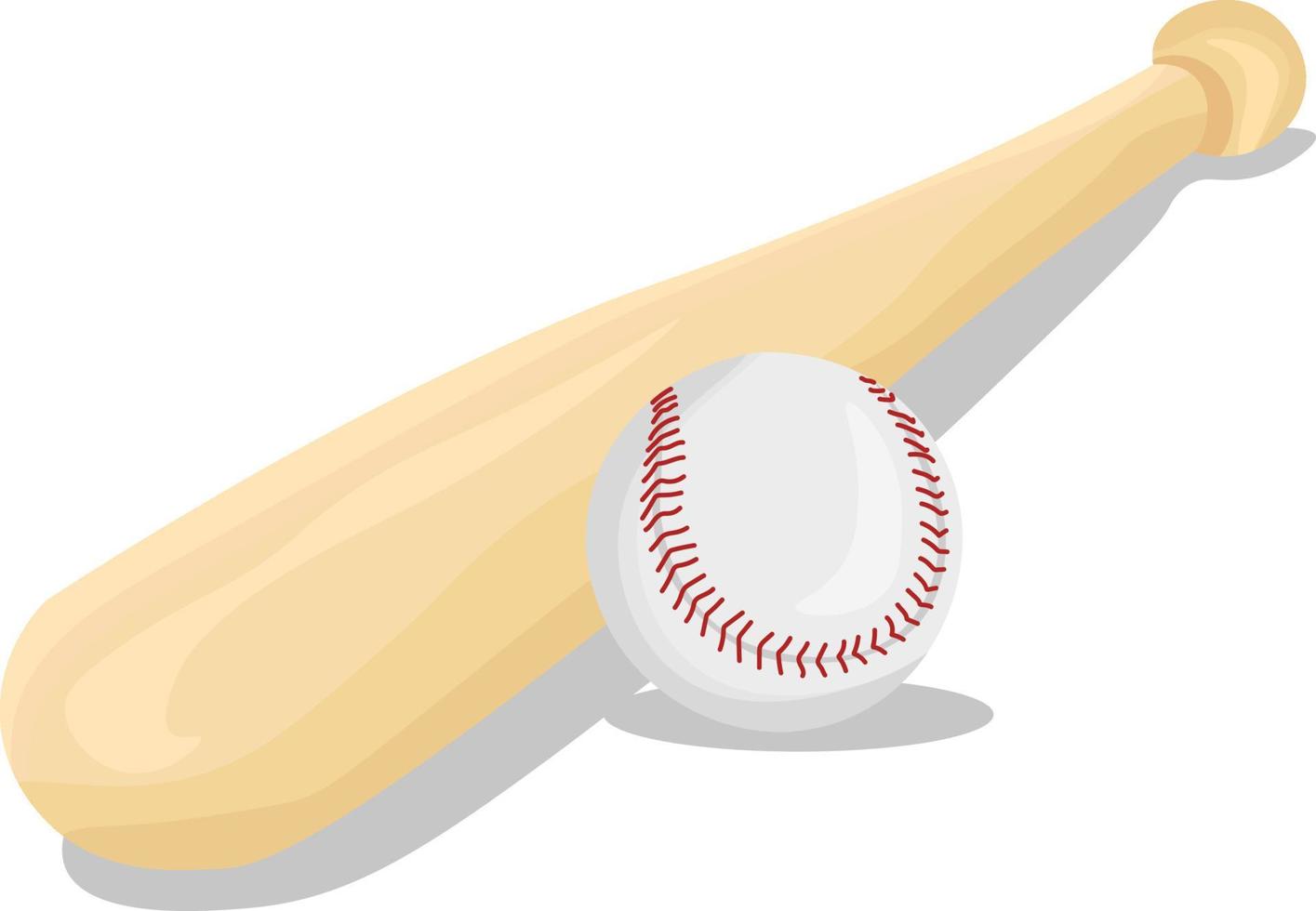 bate de béisbol, ilustración, vector sobre fondo blanco
