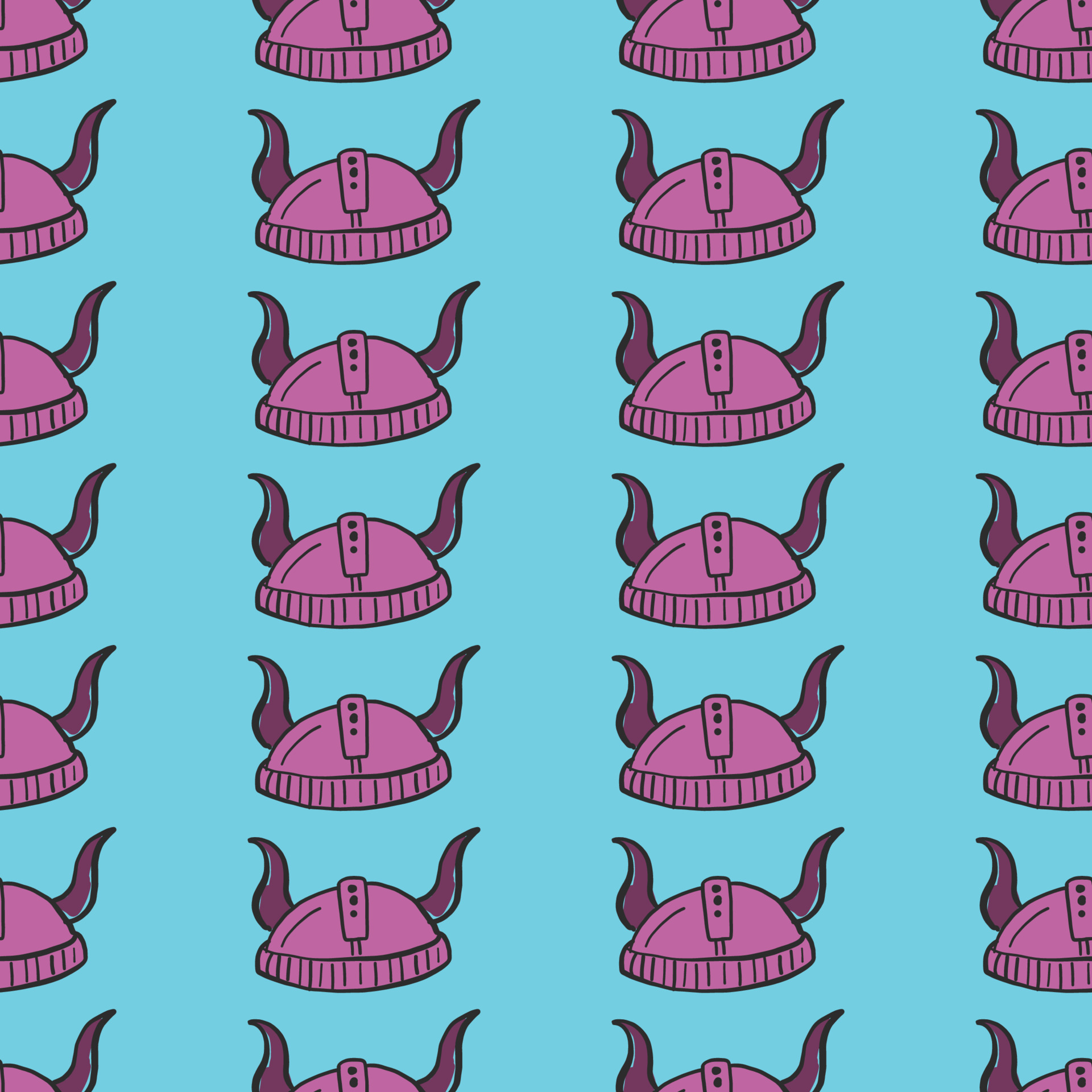 viking-helmet-pattern-illustration-vector-on-white-background