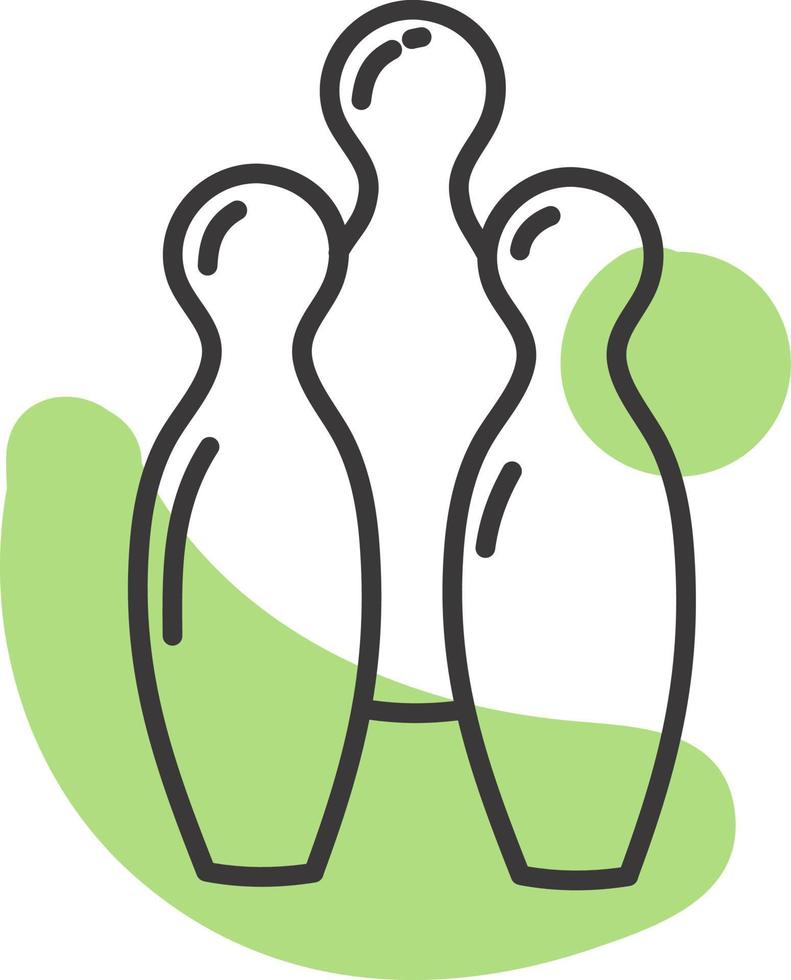 Bowling figures, illustration, vector, on a white background. vector