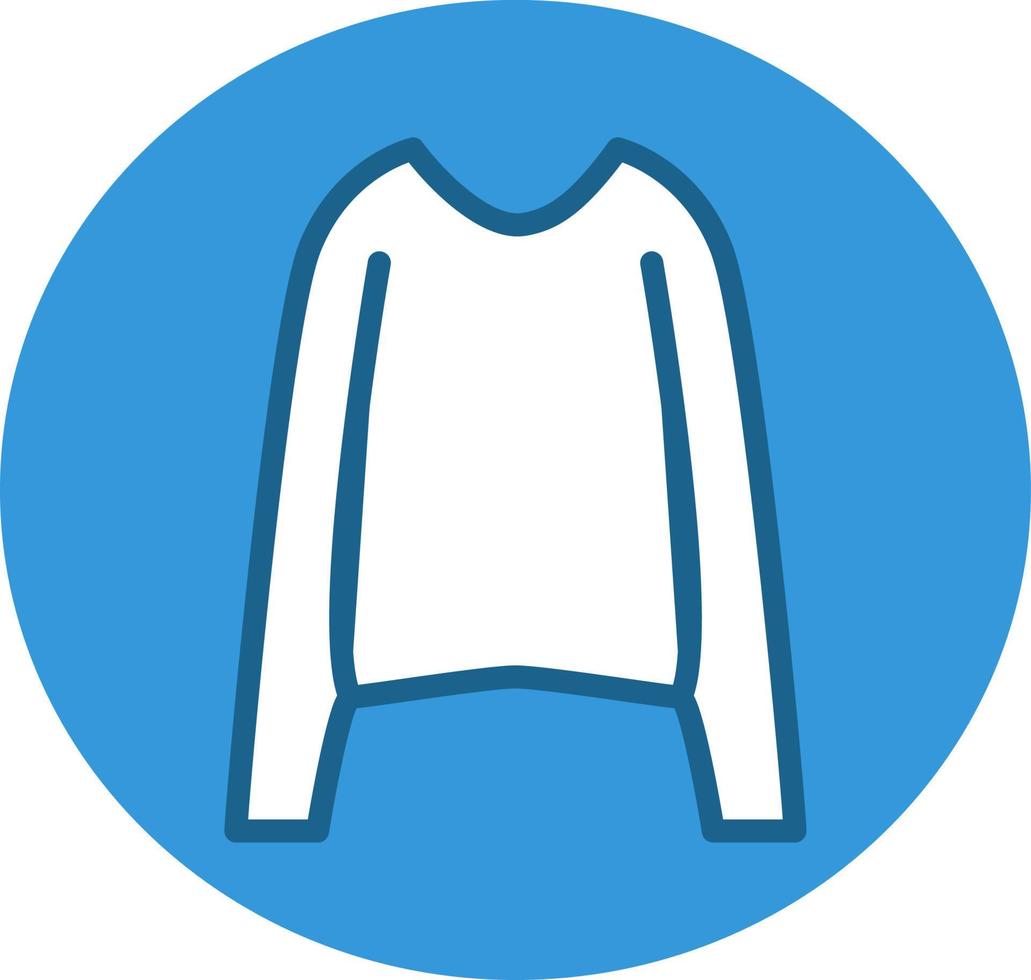 White sweater, illustration, vector on a white background.