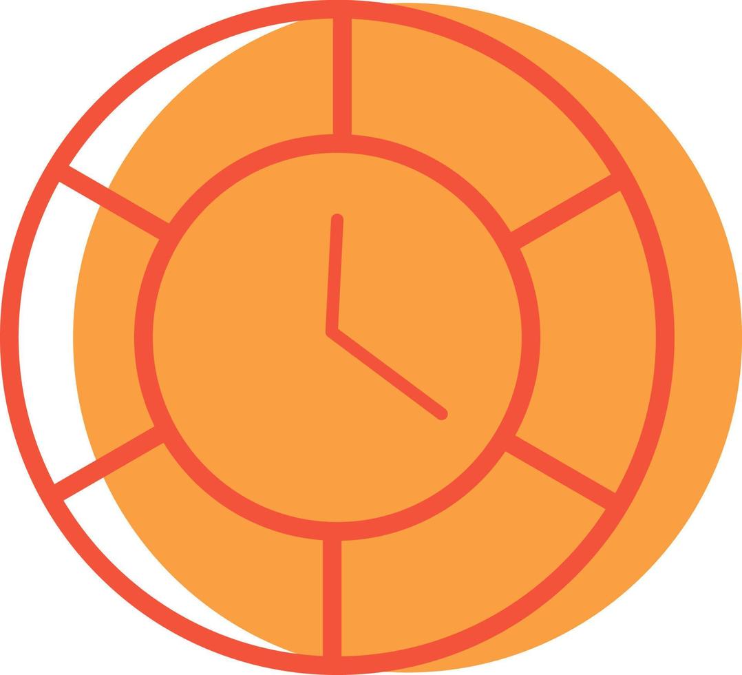 Punctual clock, illustration, vector on a white background.