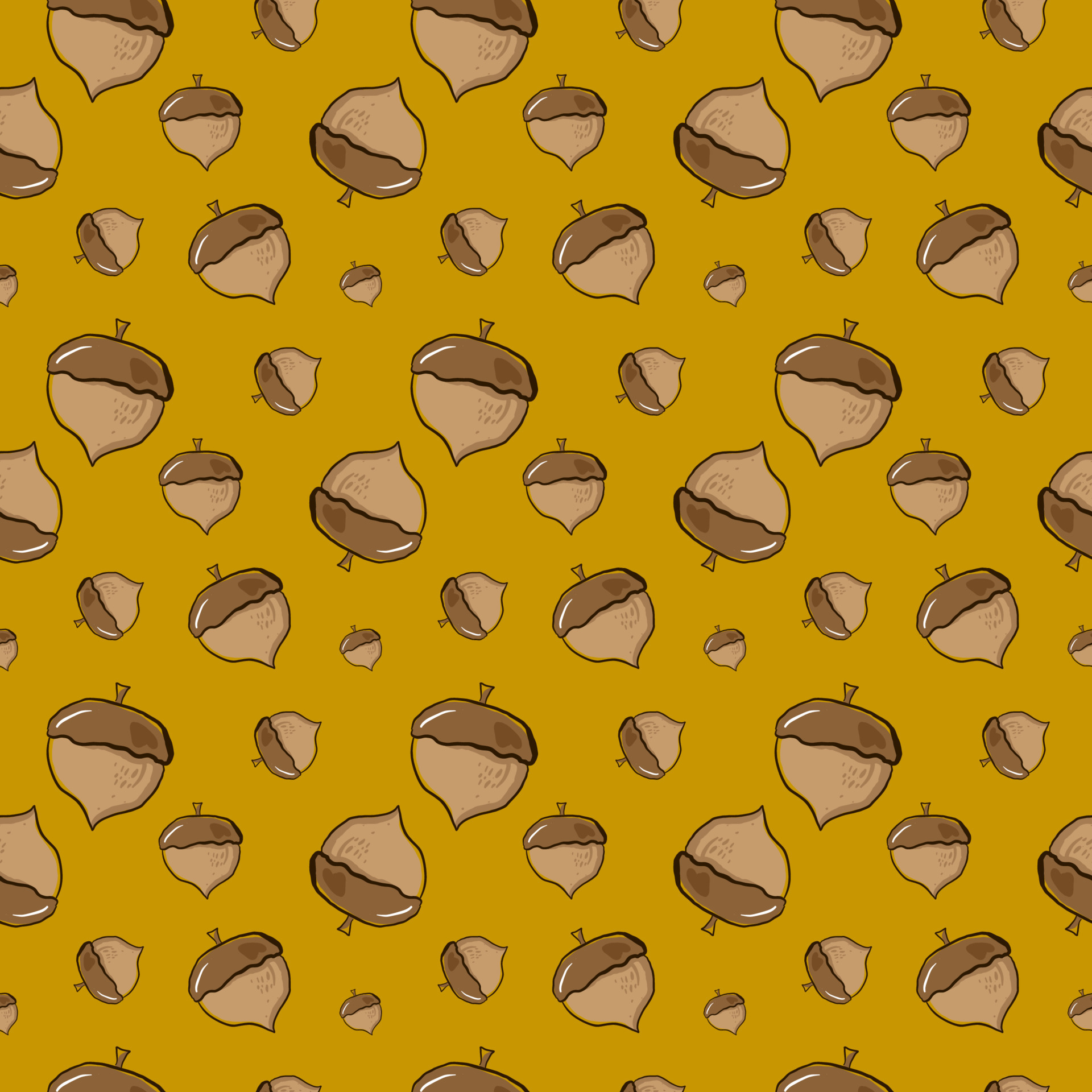 Acorn wallpaper, illustration, vector on white background. 13482757