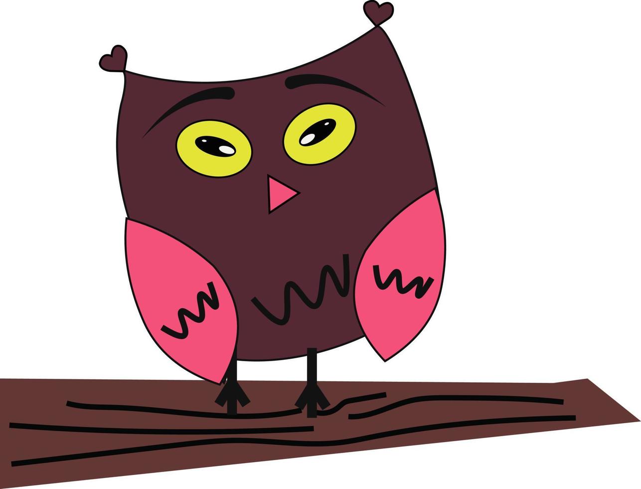 Cunning owl, illustration, vector, on a white background. vector