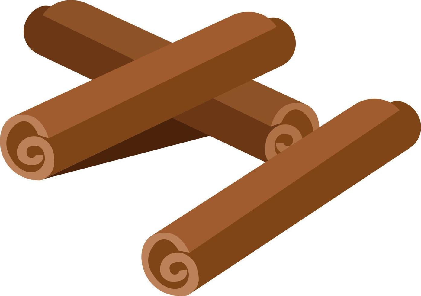 Cinnamon, illustration, vector on white background.