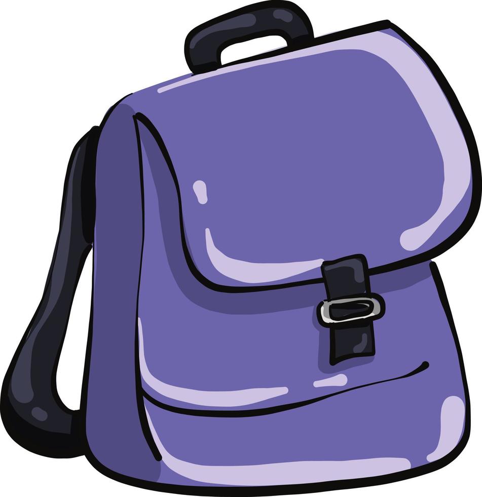 Purple bag, illustration, vector on a white background. 13482862 Vector