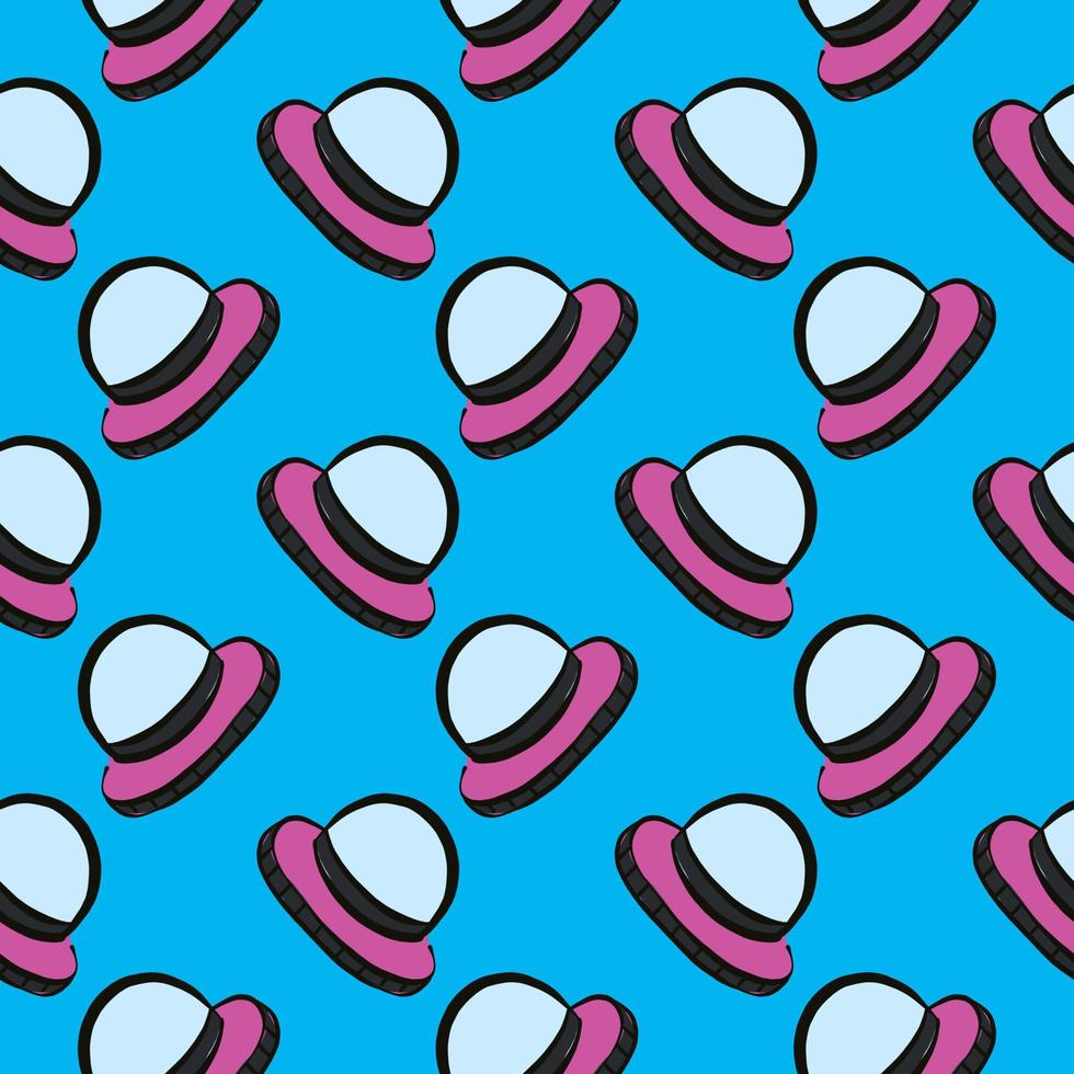 Small UFO,seamless pattern on blue background. vector