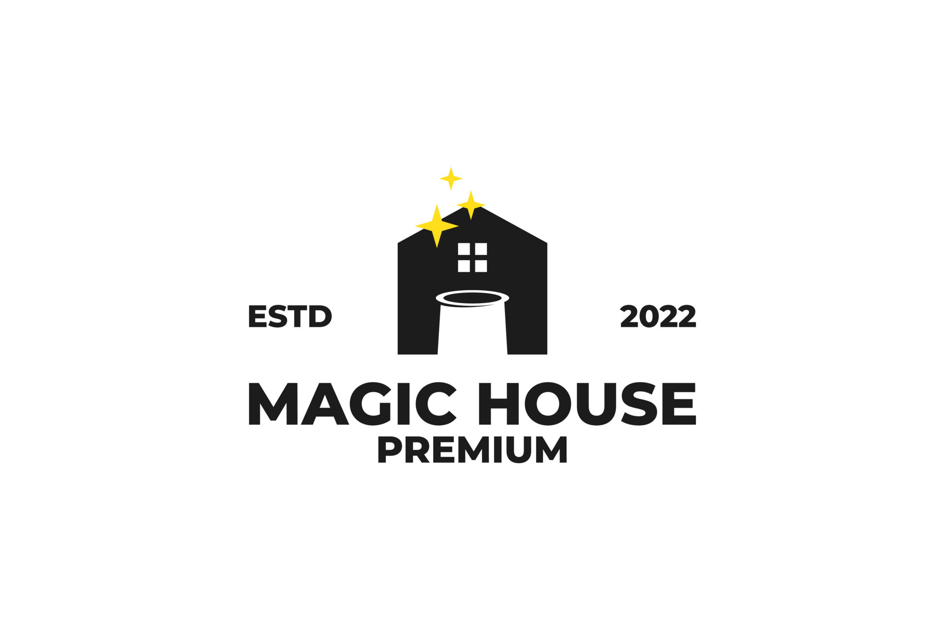 Flat magic house logo design vector illustration 13482952 Vector Art at