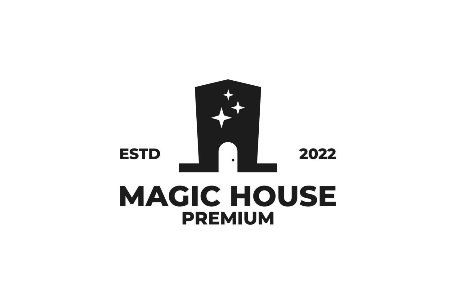 Flat magic house logo design vector illustration 13482960 Vector Art at