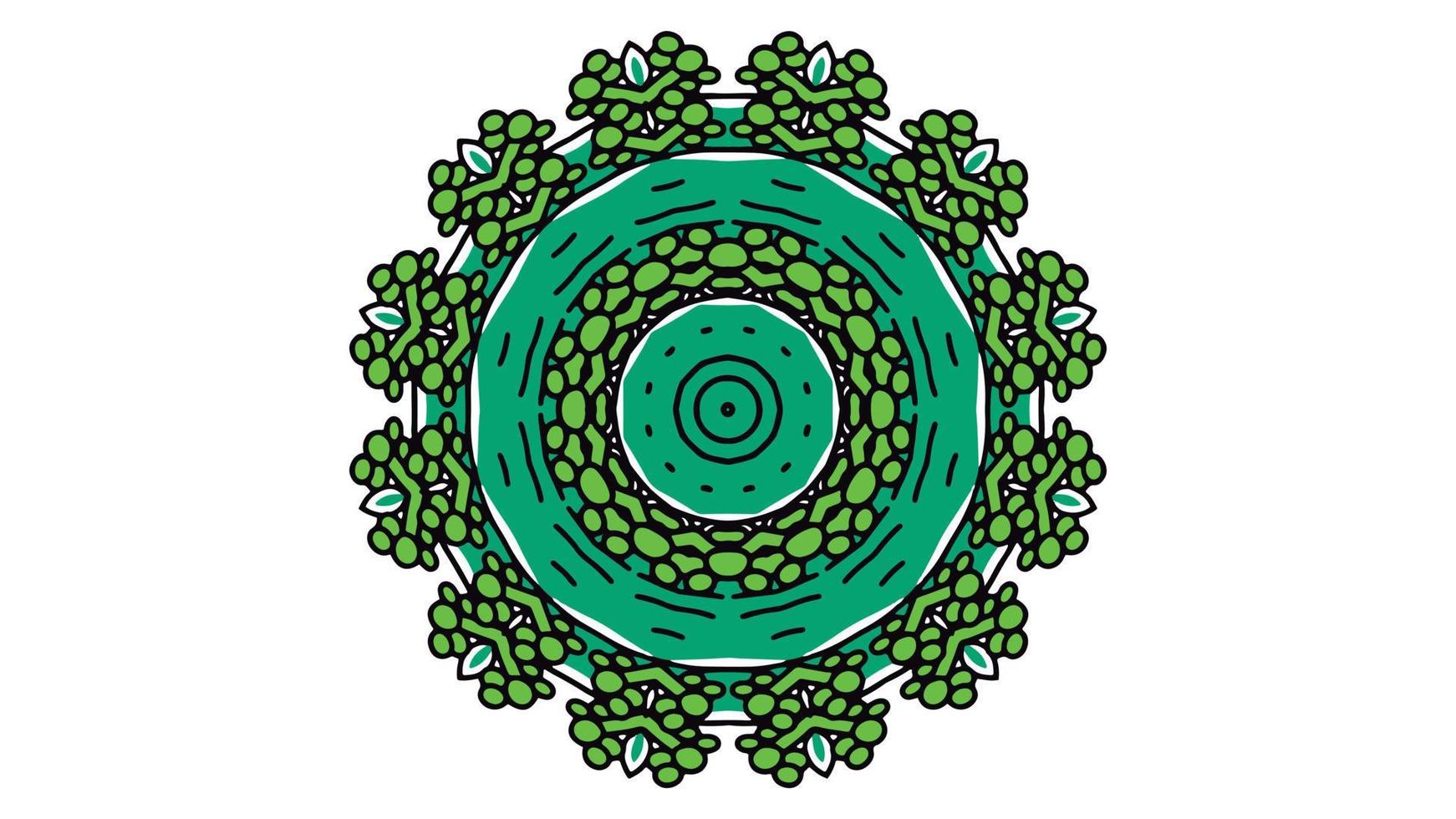 fondo de vector de diseño de mandala de lujo diseño de patrón floral abstracto vintage