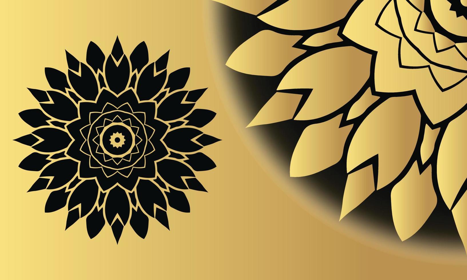 fondo de vector de diseño de mandala de lujo diseño de patrón floral abstracto vintage