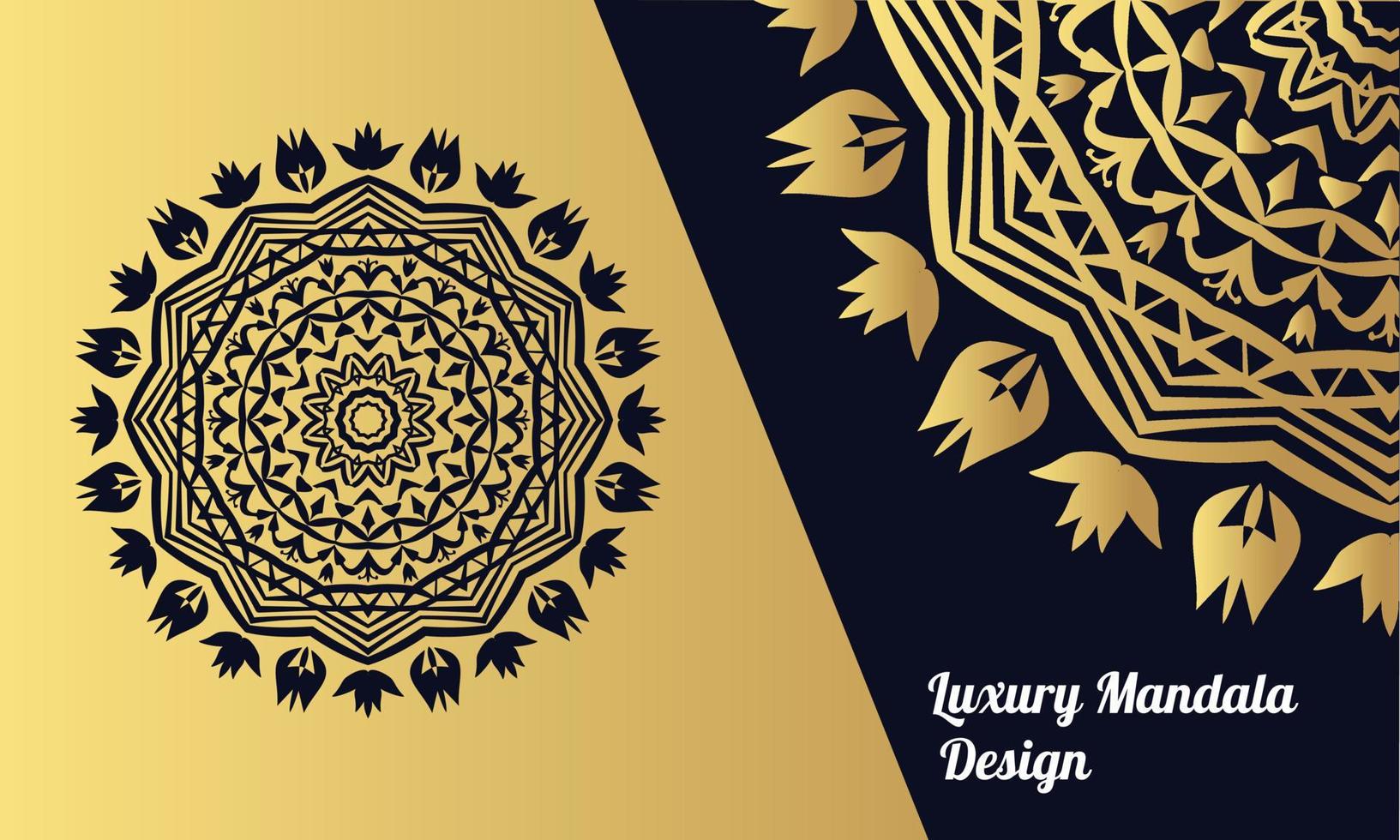 fondo de vector de diseño de mandala de lujo diseño de patrón floral abstracto vintage