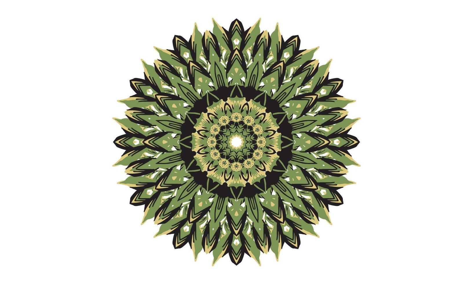 fondo de vector de diseño de mandala de lujo diseño de patrón floral abstracto vintage