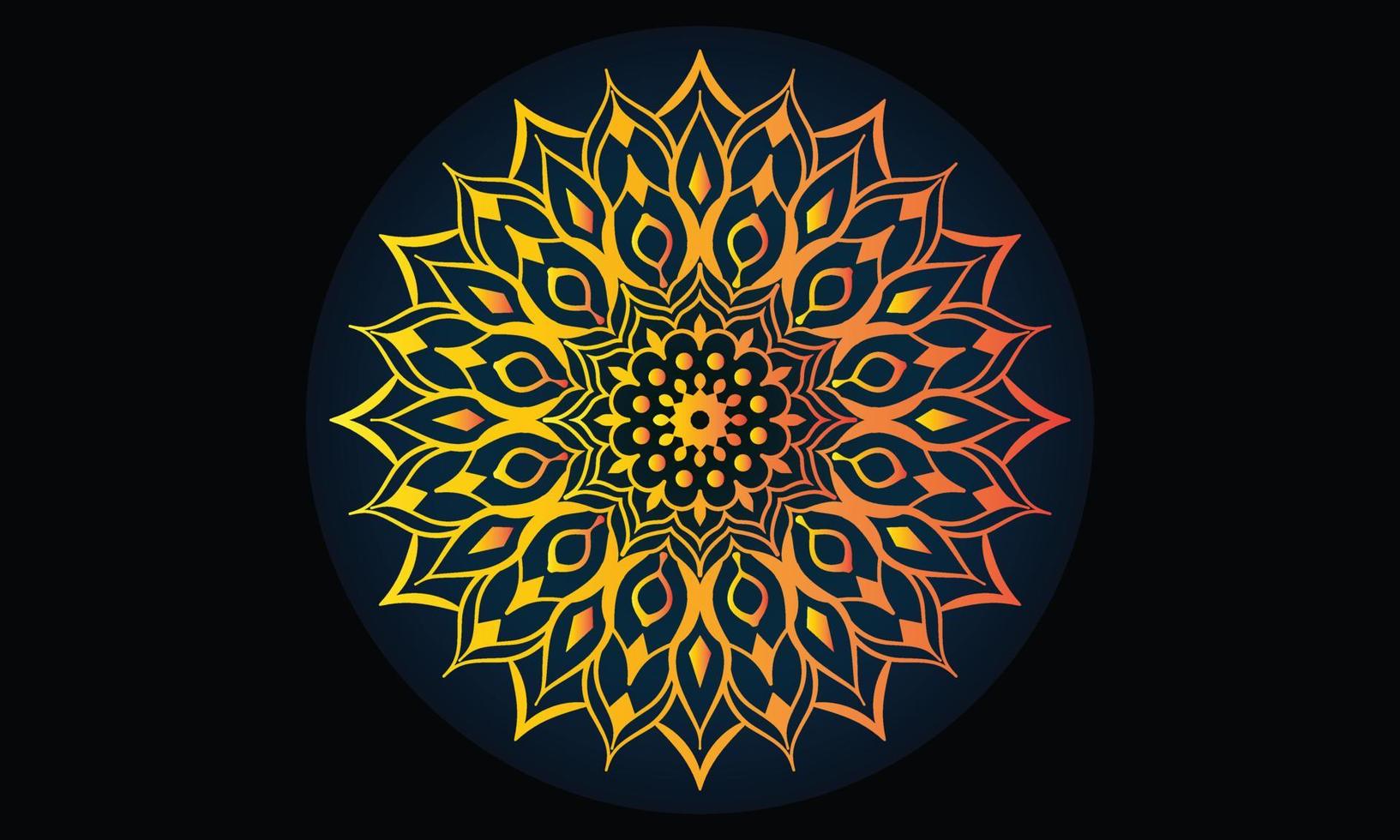 fondo de vector de diseño de mandala de lujo diseño de patrón floral abstracto vintage