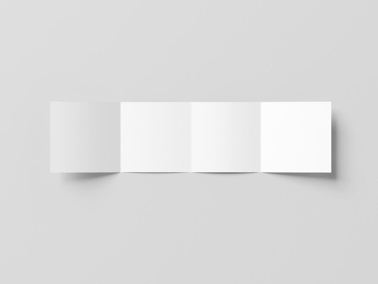 4 fold square brochure mokcup photo