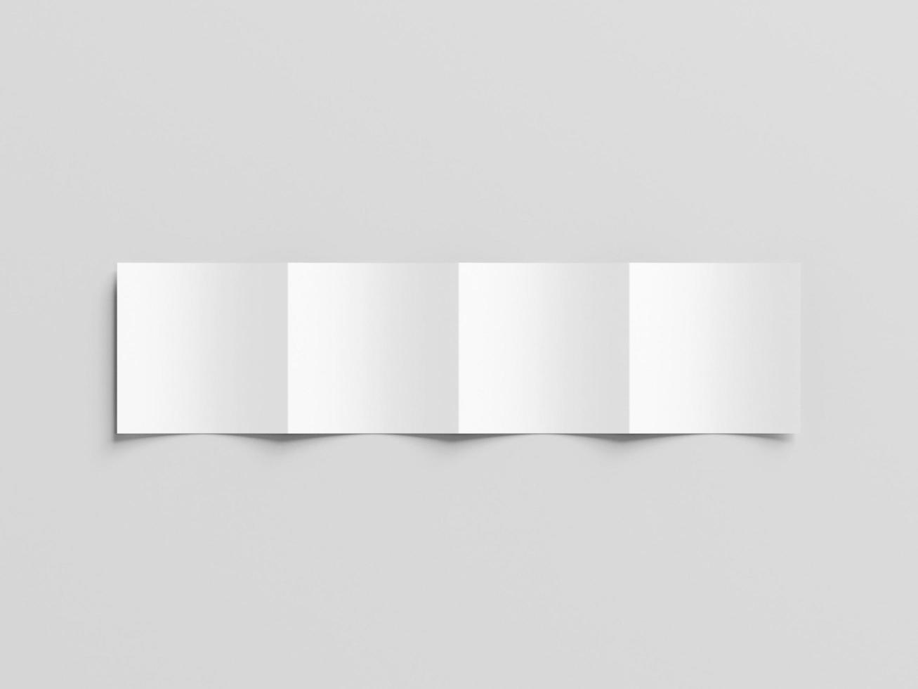 4 fold square brochure mokcup photo