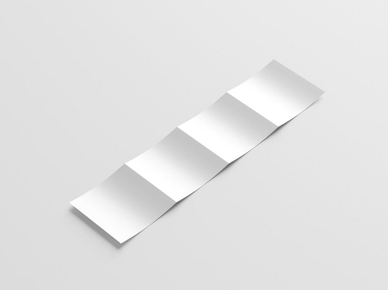 4 fold square brochure mokcup photo