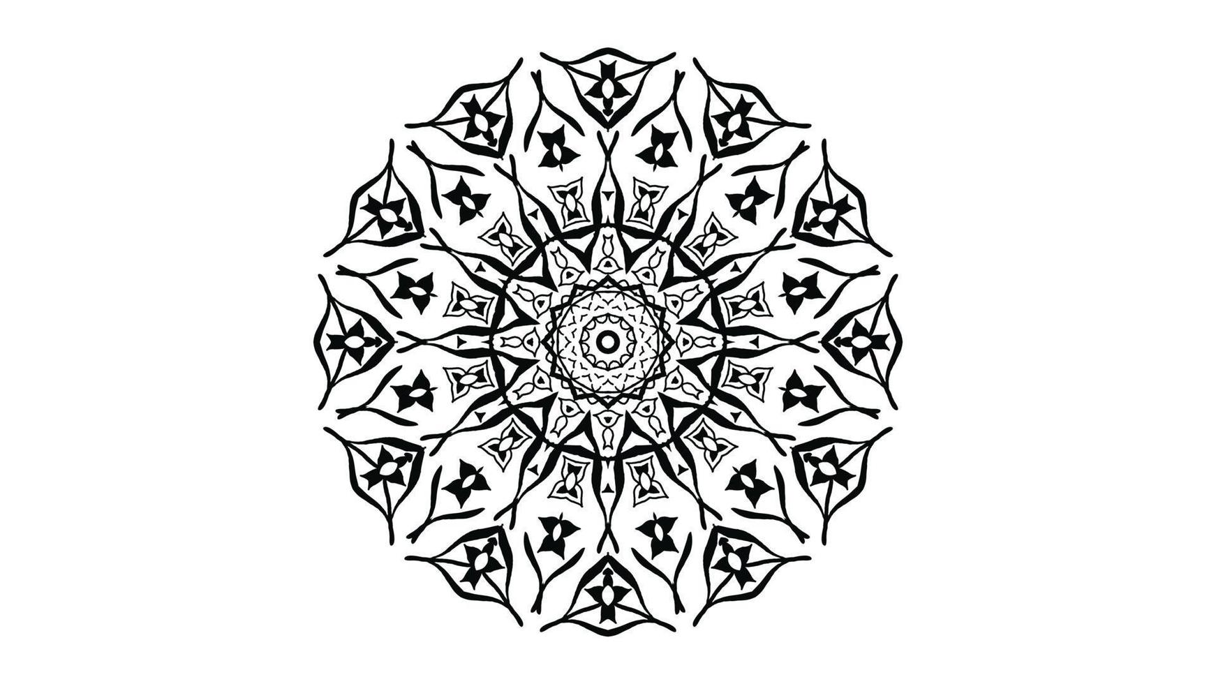 fondo de vector de diseño de mandala de lujo diseño de patrón floral abstracto vintage