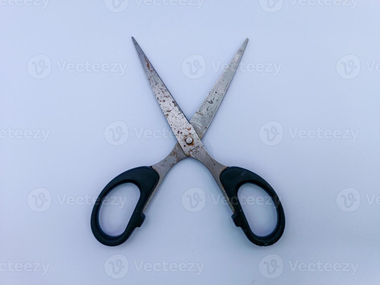 Rusty scissors with black handle 13483325 Stock Photo at Vecteezy