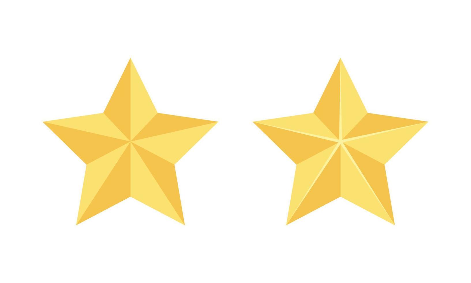 Gold stars on white background. vector