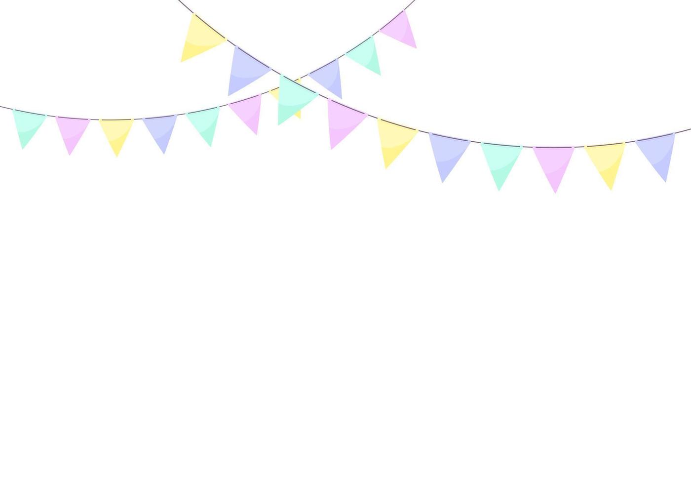 Garland flags for party, carnival or festival. vector