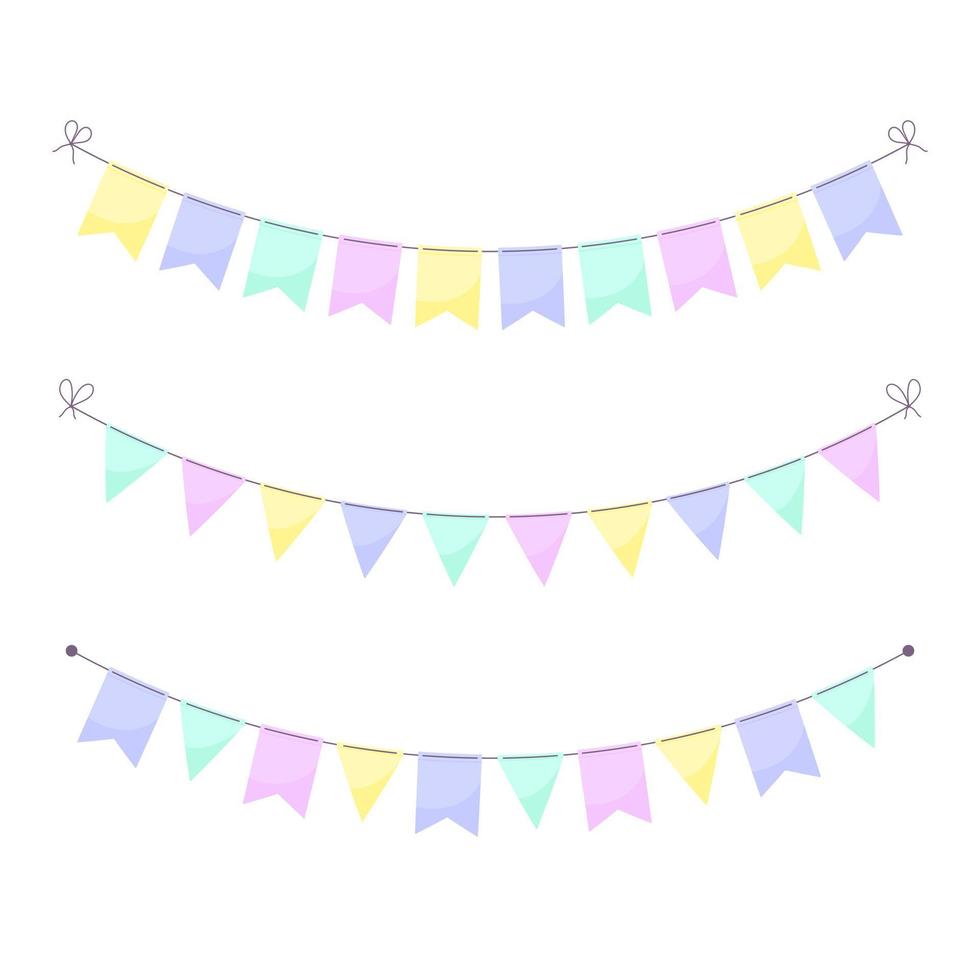 Garland flags for party, carnival or festival. vector