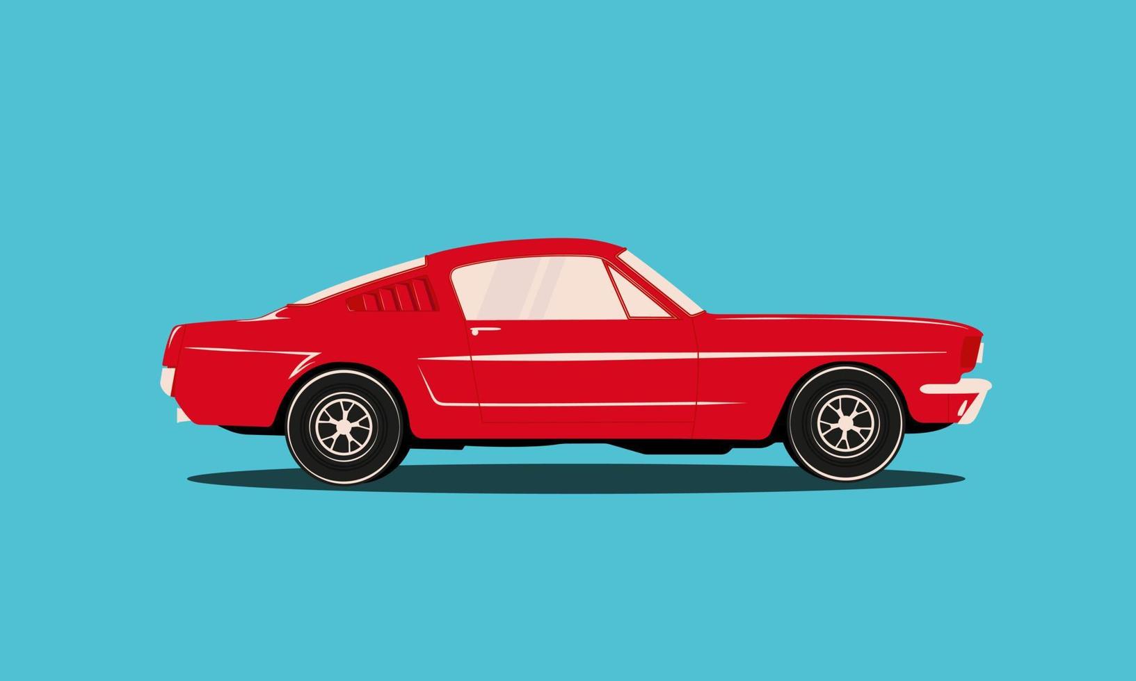 Classic retro car. vector