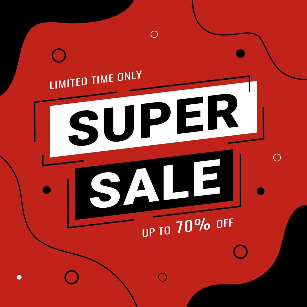 Super sale banner design. vector