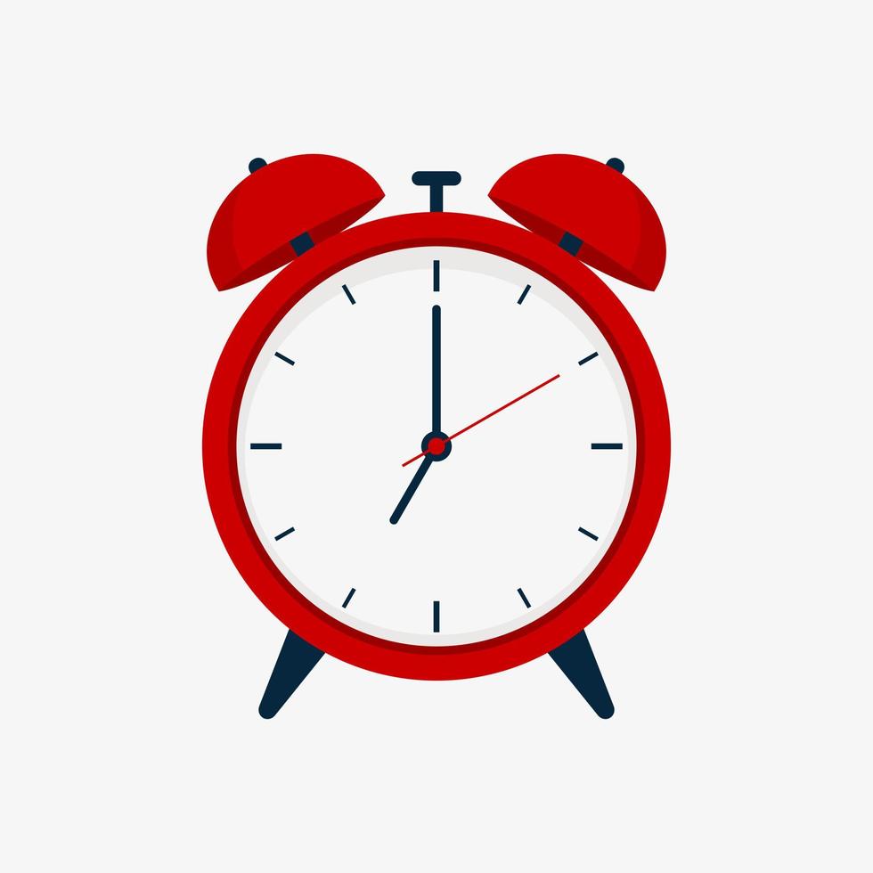 Red alarm clock. vector