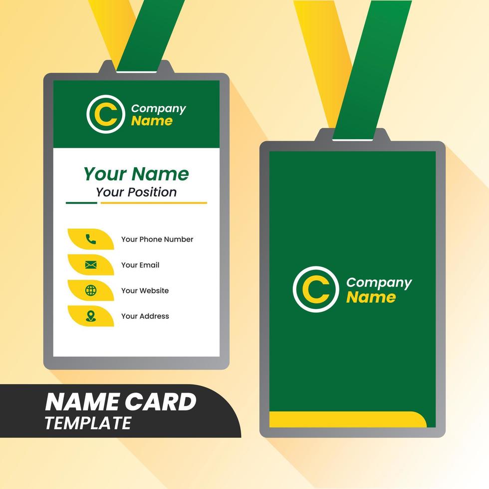 modern creative name card and name card, potrait simple clean template vector design, layout in rectangle size.