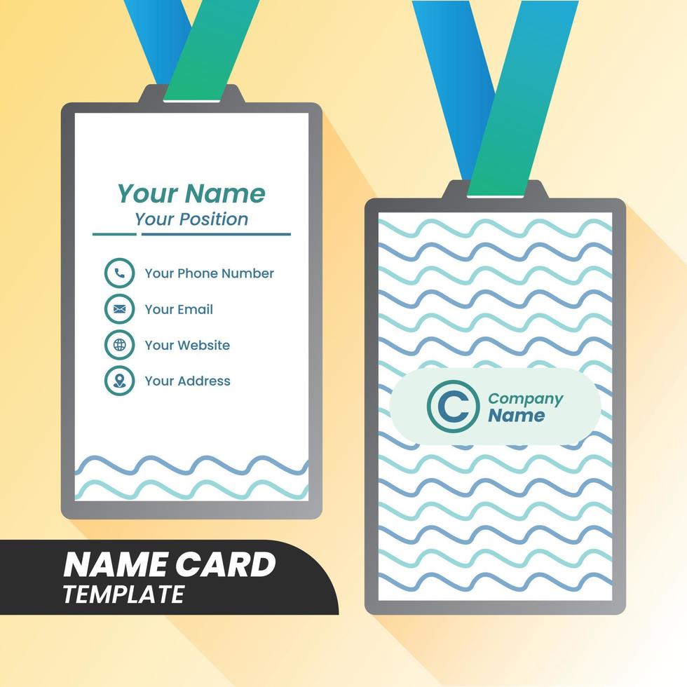 diseño moderno de tarjetas de presentación corporativas. plantilla de diseño de tarjeta de nombre de doble cara. inspiración de tarjeta de nombre de diseño plano. vector