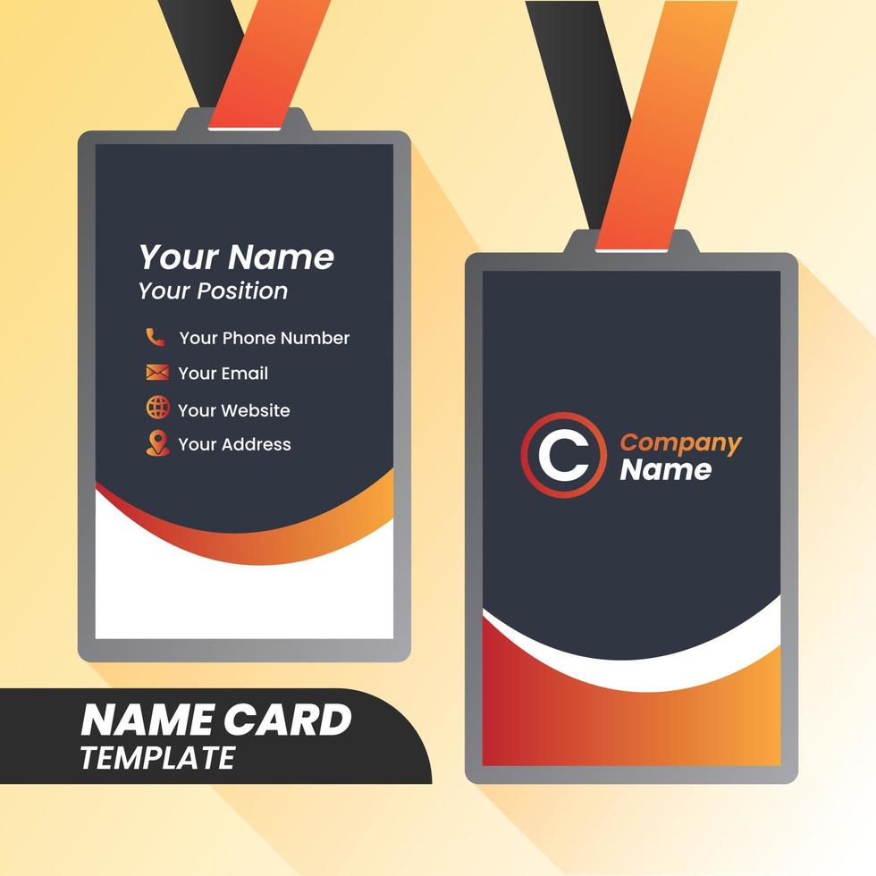 Corporate Name card design set template for company corporate style. vector