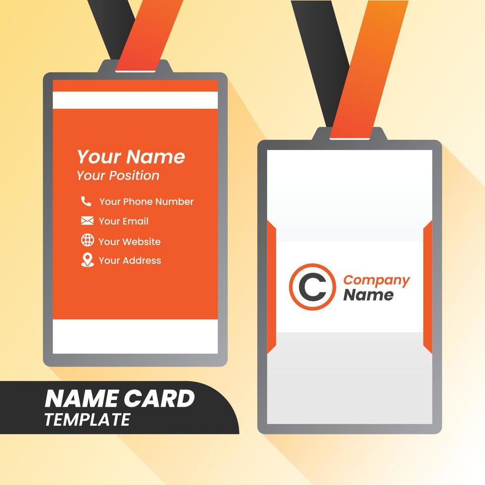 Two sided presentation of professional Name or visiting card design. vector