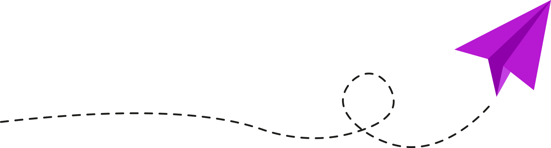 ruta de avión de papel de línea discontinua png