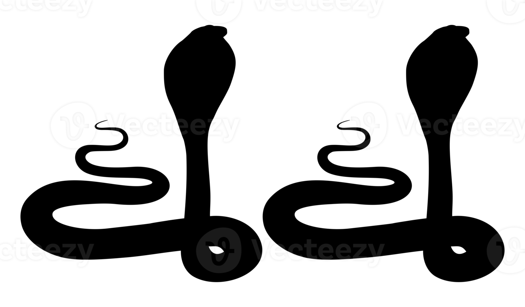 silueta del par de la serpiente cobra para logotipo, pictograma, sitio web o elemento de diseño gráfico. formato png