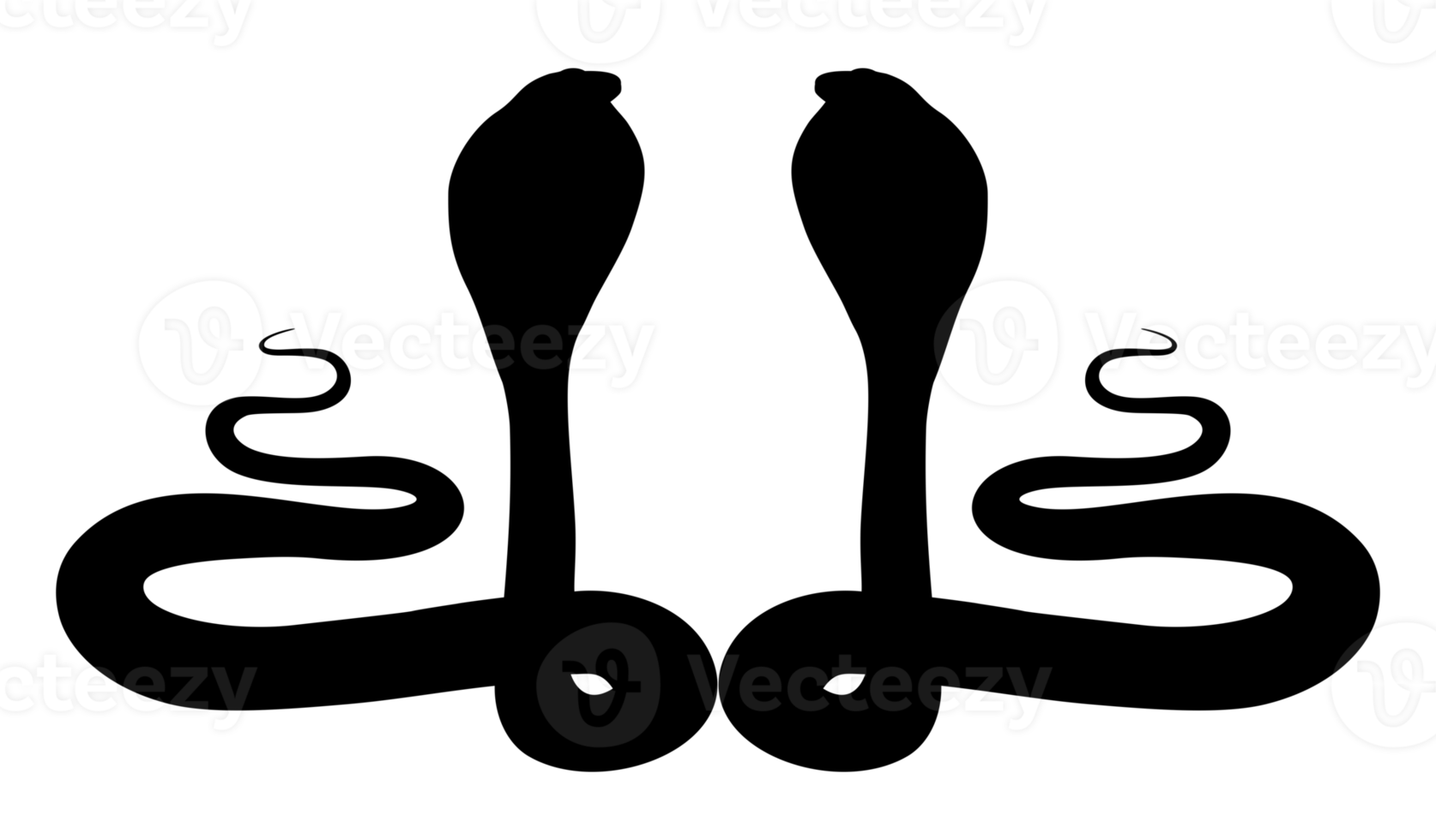 silueta del par de la serpiente cobra para logotipo, pictograma, sitio web o elemento de diseño gráfico. formato png