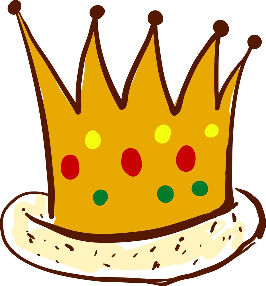 Kings crown, illustration, vector on white background.