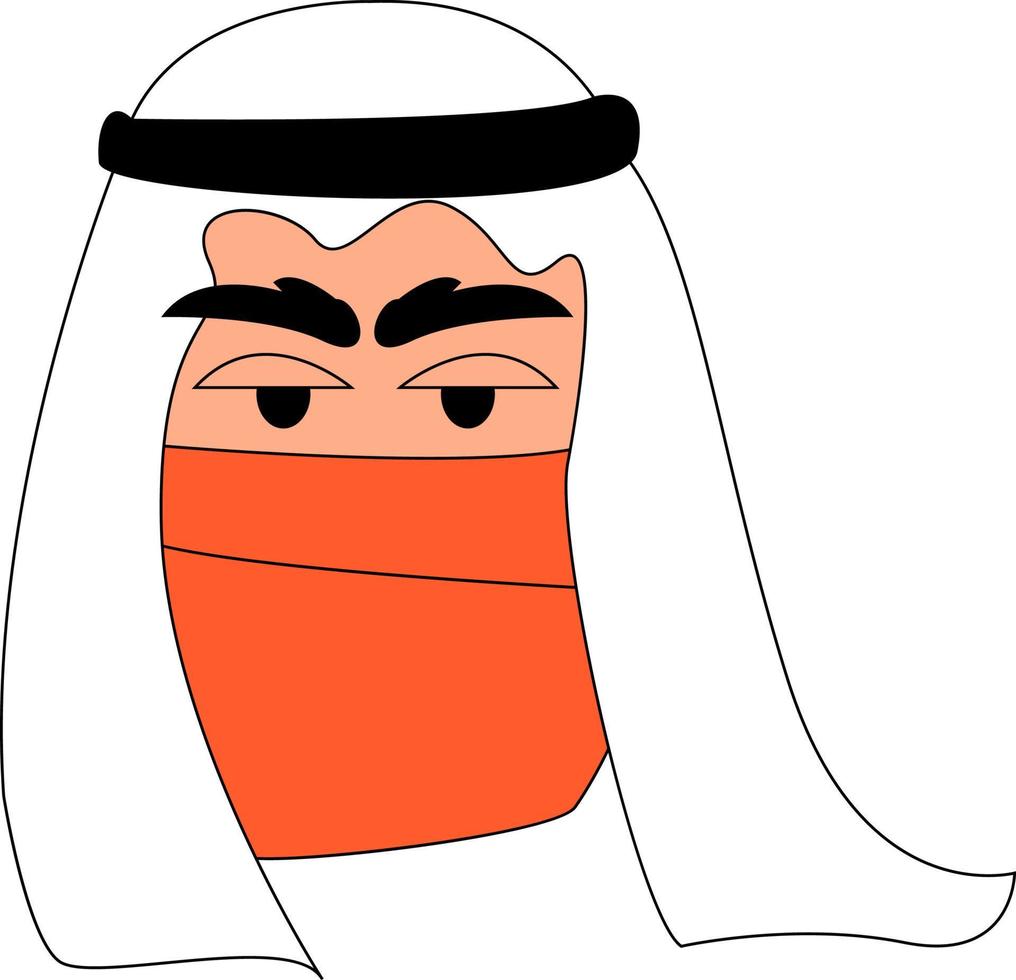 beduino, ilustración, vector sobre fondo blanco.