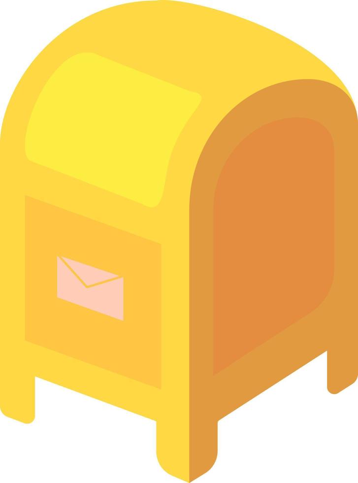 Yellow mail box ,illustration,vector on white background vector
