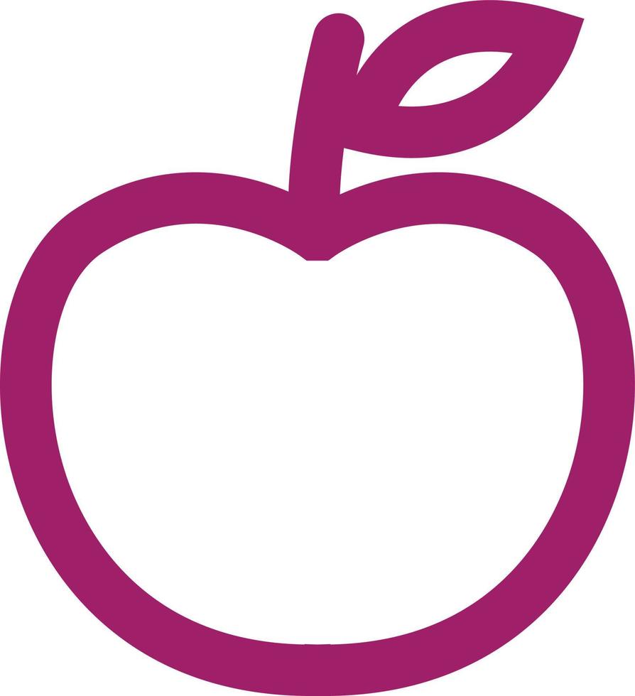 Pink apple, illustration, vector on a white background.