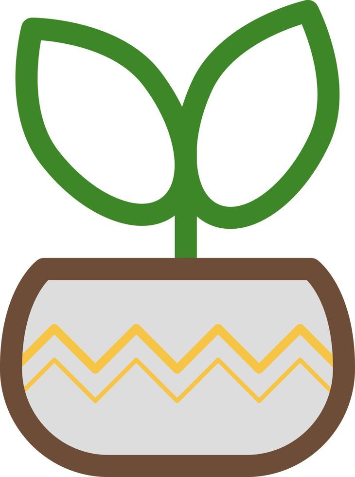Peace lilly plant in pot, illustration, on a white background. vector