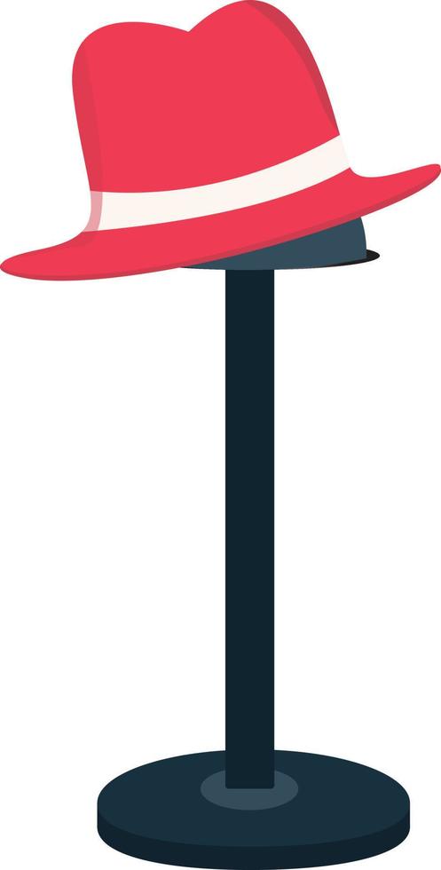 Hat stand, illustration, vector on white background