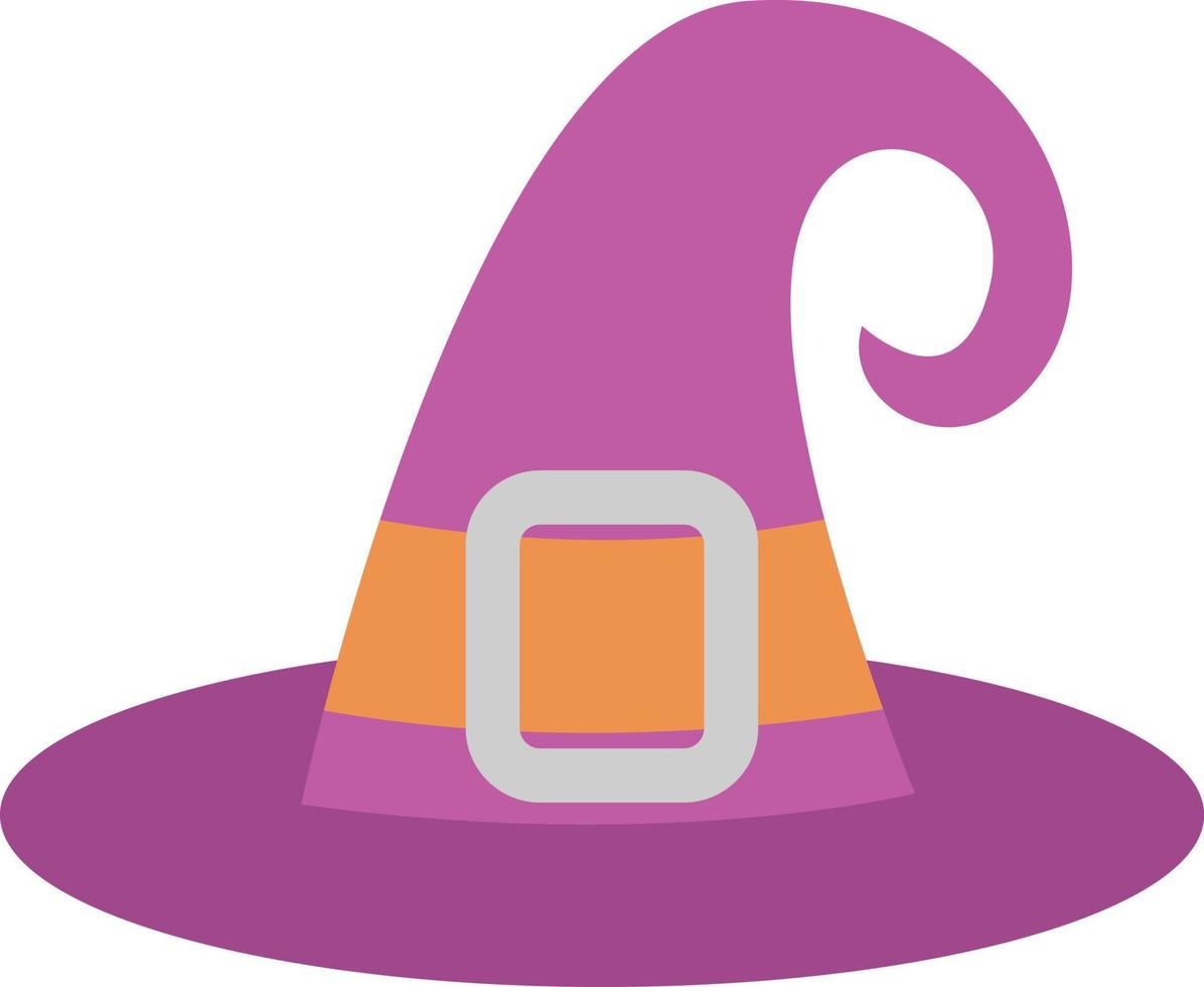Pink witch hat, illustration, vector on a white background. 13484343