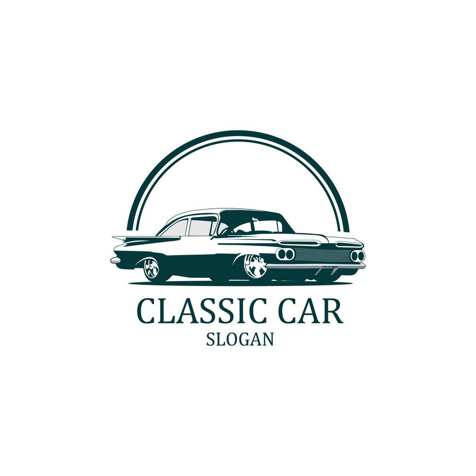 Classic car logo 1 vector. vector