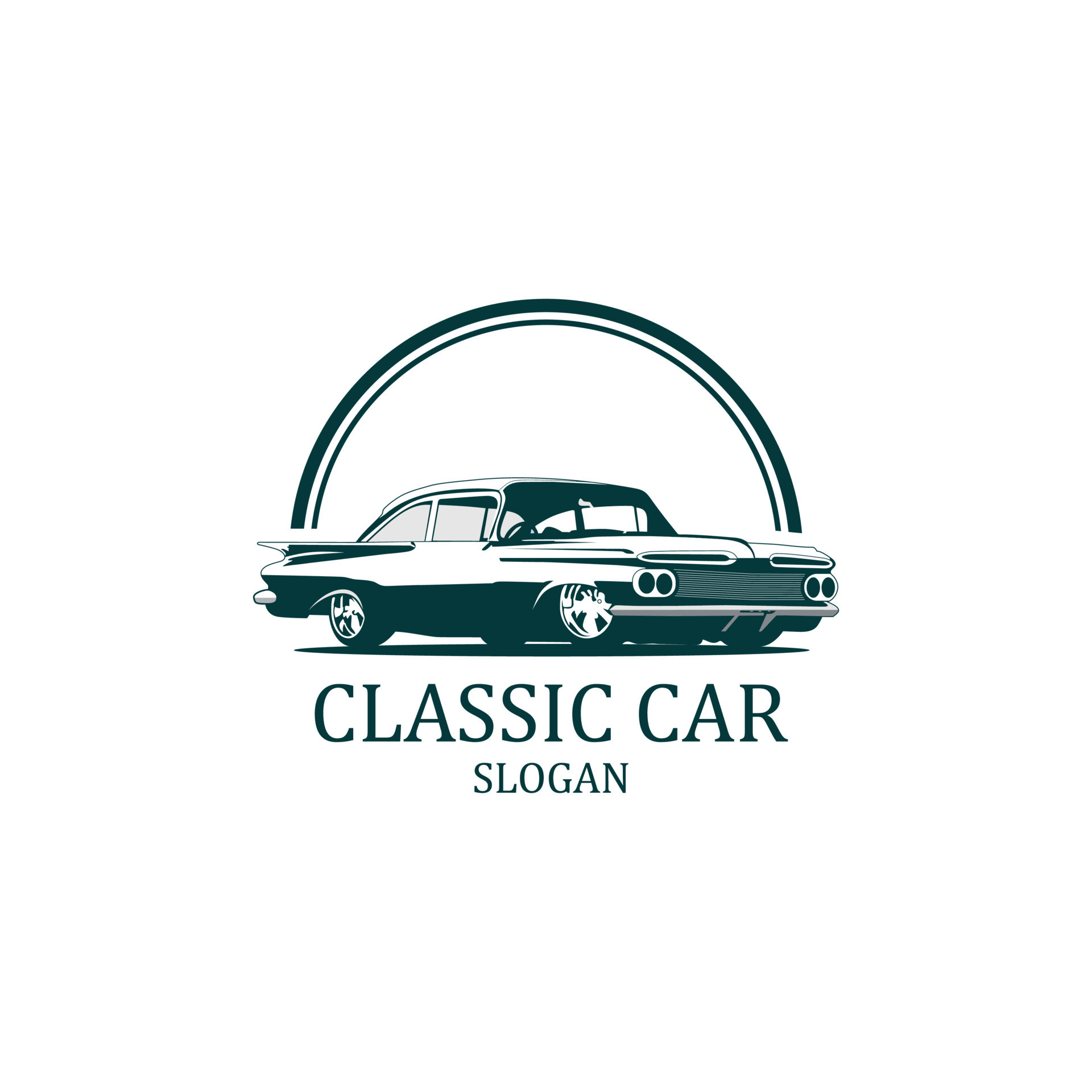 Classic car logo 1 vector. 13484468 Vector Art at Vecteezy