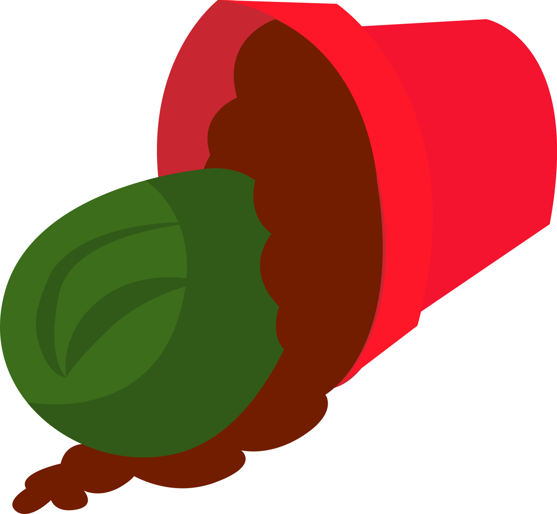 Broken flower, illustration, vector on white background. 13484501