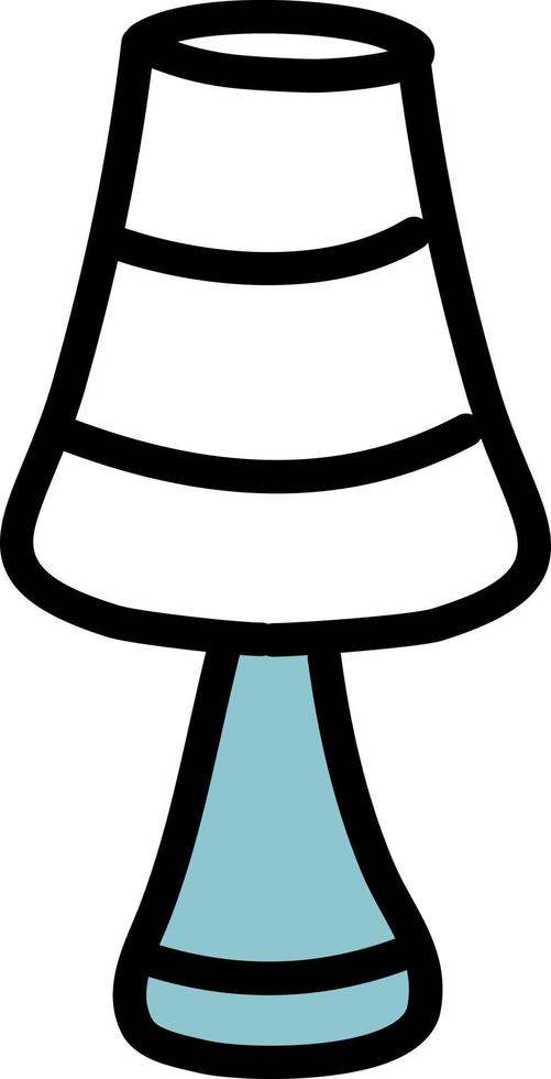 Long table lamp, illustration, on a white background. vector